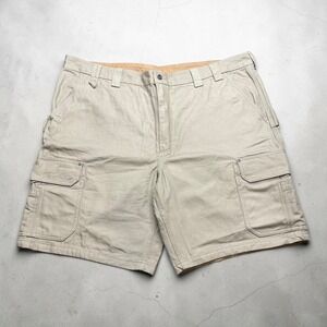 Duluth Trading Co Mens 48 Fire Hose Heavy Canvas Work Utility Cargo Shorts 71701